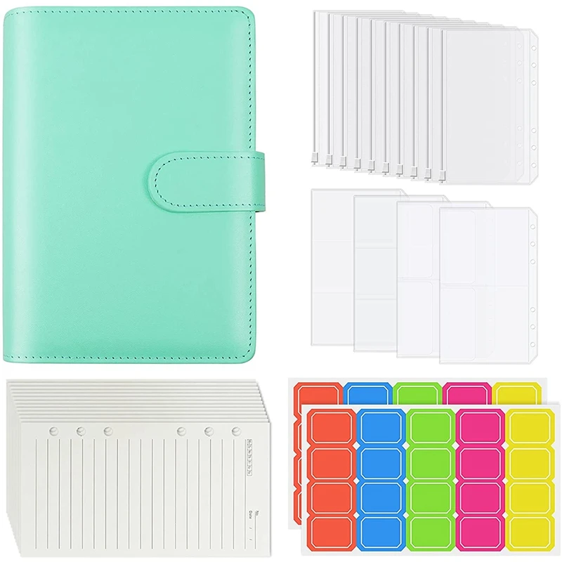 Budget Binder A6 Clear Plastic Binder Pockets Paper 6 Ring Loose Leaf Personal Organizer Binder with Label Stickers 
Budget Binder A6 Clear Plastic Binder Pockets Paper 6 Ring Loose Leaf Personal Organizer Binder with Label Stickers