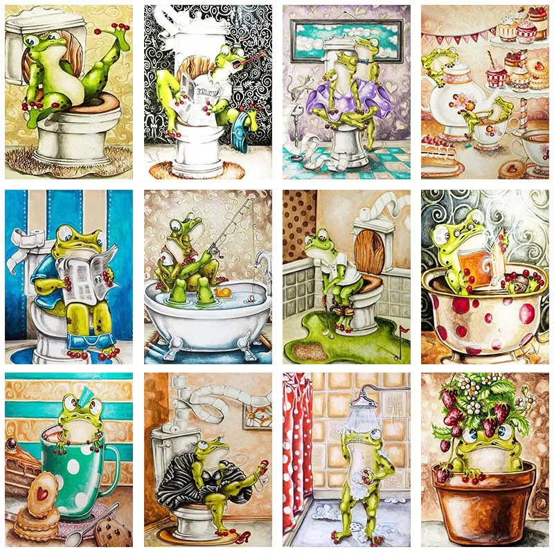 5D DIY Diamond Painting Cross Stitch Bathroom Frog Embroidery Mosaic Full Square Round Drill Wall Decor Handcraft Gift
5D DIY Diamond Painting Cross Stitch Bathroom Frog Embroidery Mosaic Full Square Round Drill Wall Decor Handcraft Gift