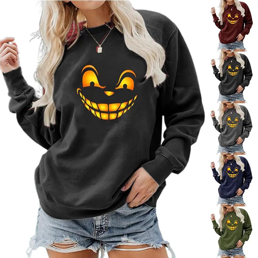 Halloween Printed Sweatshirt Women Long Sleeve Crew Neck Pullover Ladies Printed Casual Tops T-shirt
Halloween Printed Sweatshirt Women Long Sleeve Crew Neck Pullover Ladies Printed Casual Tops T-shirt