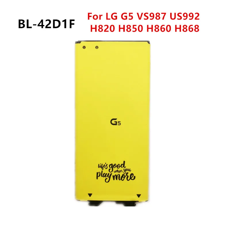 

Новый аккумулятор на 2800 мАч для LG G5 VS987 US992 H820 H830 H840 H850 H860 H868 LS992 F700 BL42D1F