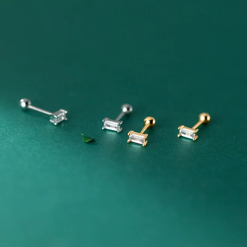925 Sterling Silver Zircon Square Bead Stud Earring For Women Girls Party Elegant Jewelry Pendientes eh463
925 Sterling Silver Zircon Square Bead Stud Earring For Women Girls Party Elegant Jewelry Pendientes eh463