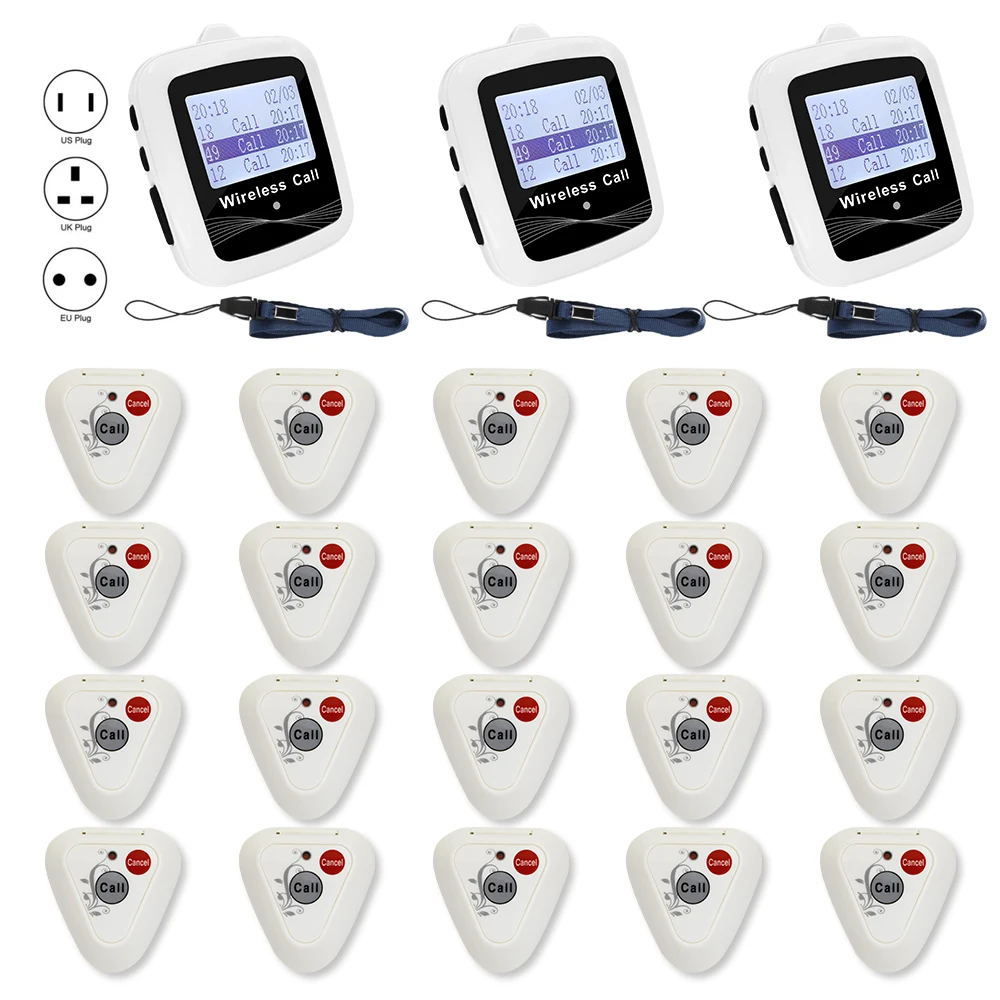 CATEL 3 Watch Receiver Pager 20 Call Button Wireless Restaurant Calling Service Buzzer Waiter System for Hotel, Bank, Bar
CATEL 3 Watch Receiver Pager 20 Call Button Wireless Restaurant Calling Service Buzzer Waiter System for Hotel, Bank, Bar