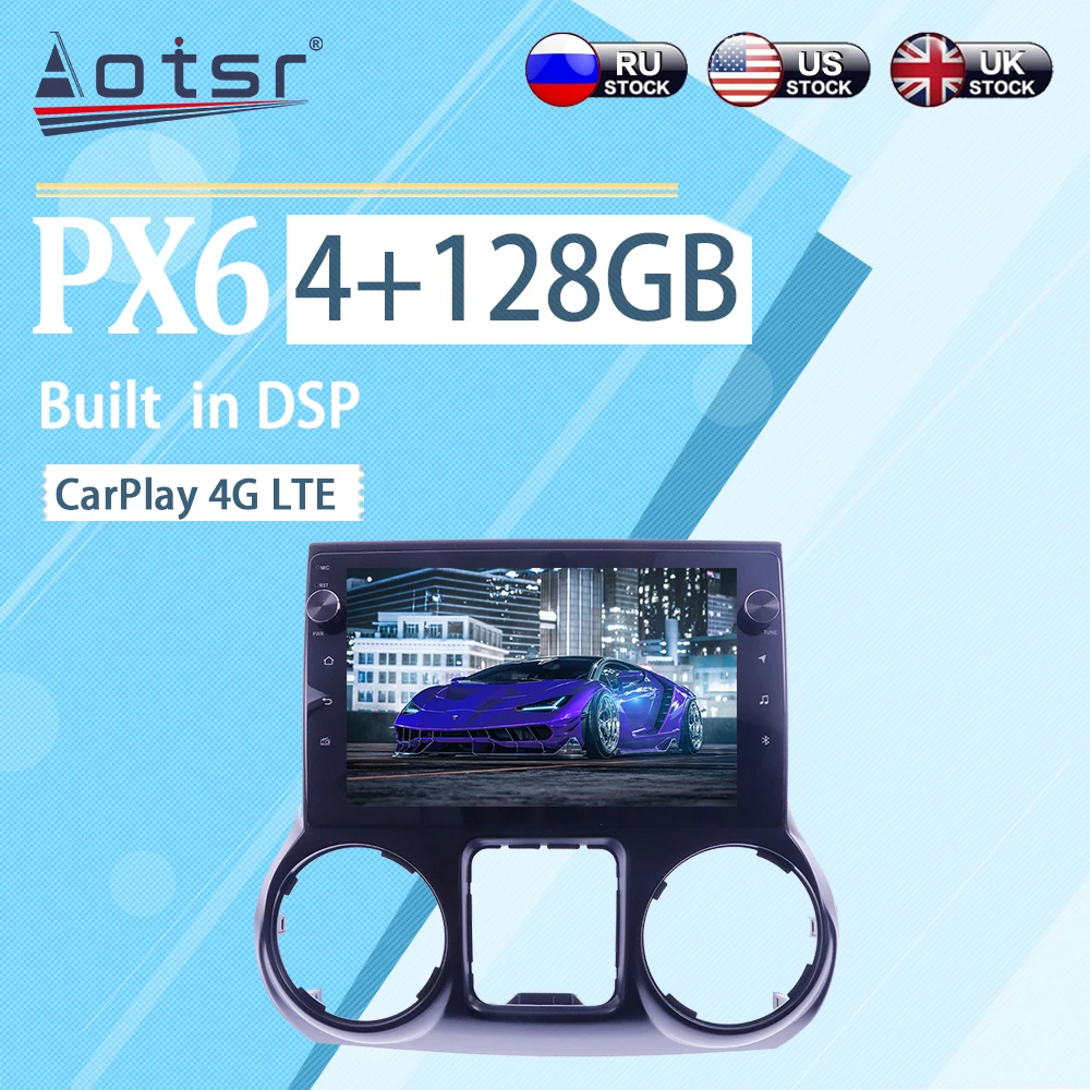 4+128GB For Jeep Wrangler 2011 - 2017 Android 10 WIFI Carplay Car Multimedia Radio Player GPS Navigation Stereo Player
4+128GB For Jeep Wrangler 2011 - 2017 Android 10 WIFI Carplay Car Multimedia Radio Player GPS Navigation Stereo Player