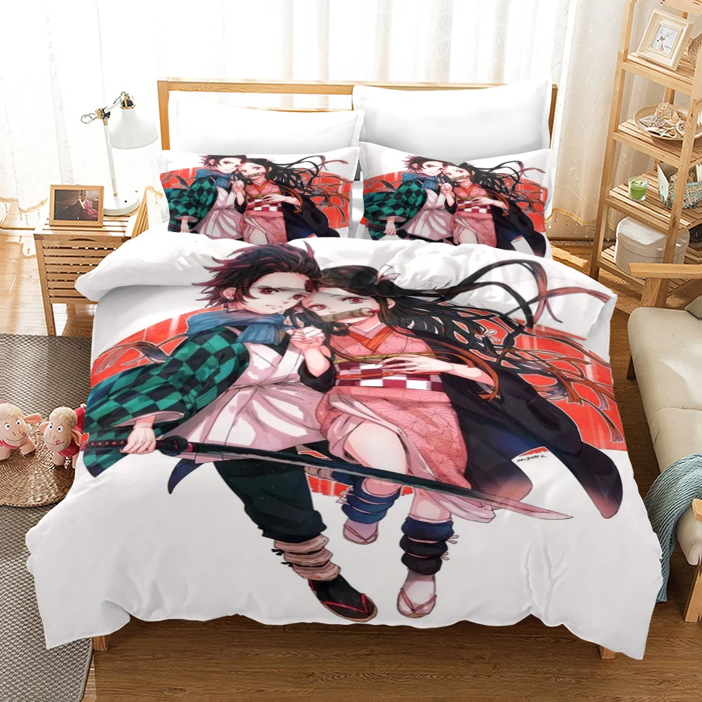 Japan Cartoon Anime Bedding Set Demon Slayer 3d Printing Microfiber Duvet Cover Bed Quilt Cover Set Pillowcases Soft Bed Linens
Japan Cartoon Anime Bedding Set Demon Slayer 3d Printing Microfiber Duvet Cover Bed Quilt Cover Set Pillowcases Soft Bed Linens