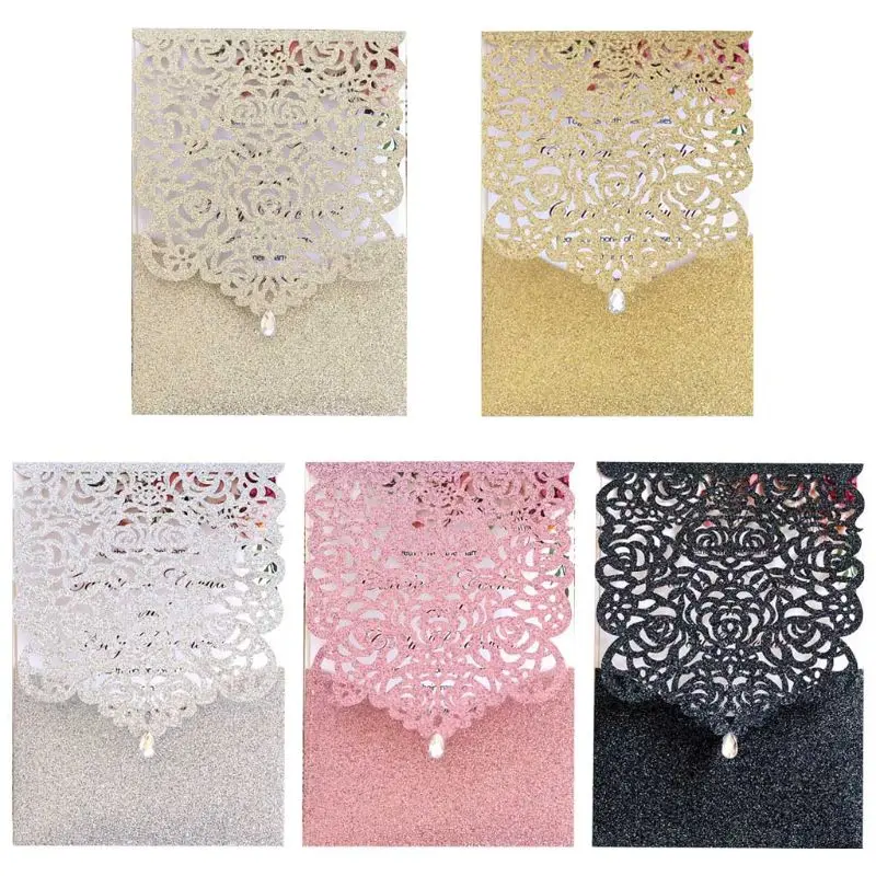 10pcs Cut Glitte Rose Invitations Card with Rhinestone Kits Wedding Party Dropshipping
10pcs Cut Glitte Rose Invitations Card with Rhinestone Kits Wedding Party Dropshipping