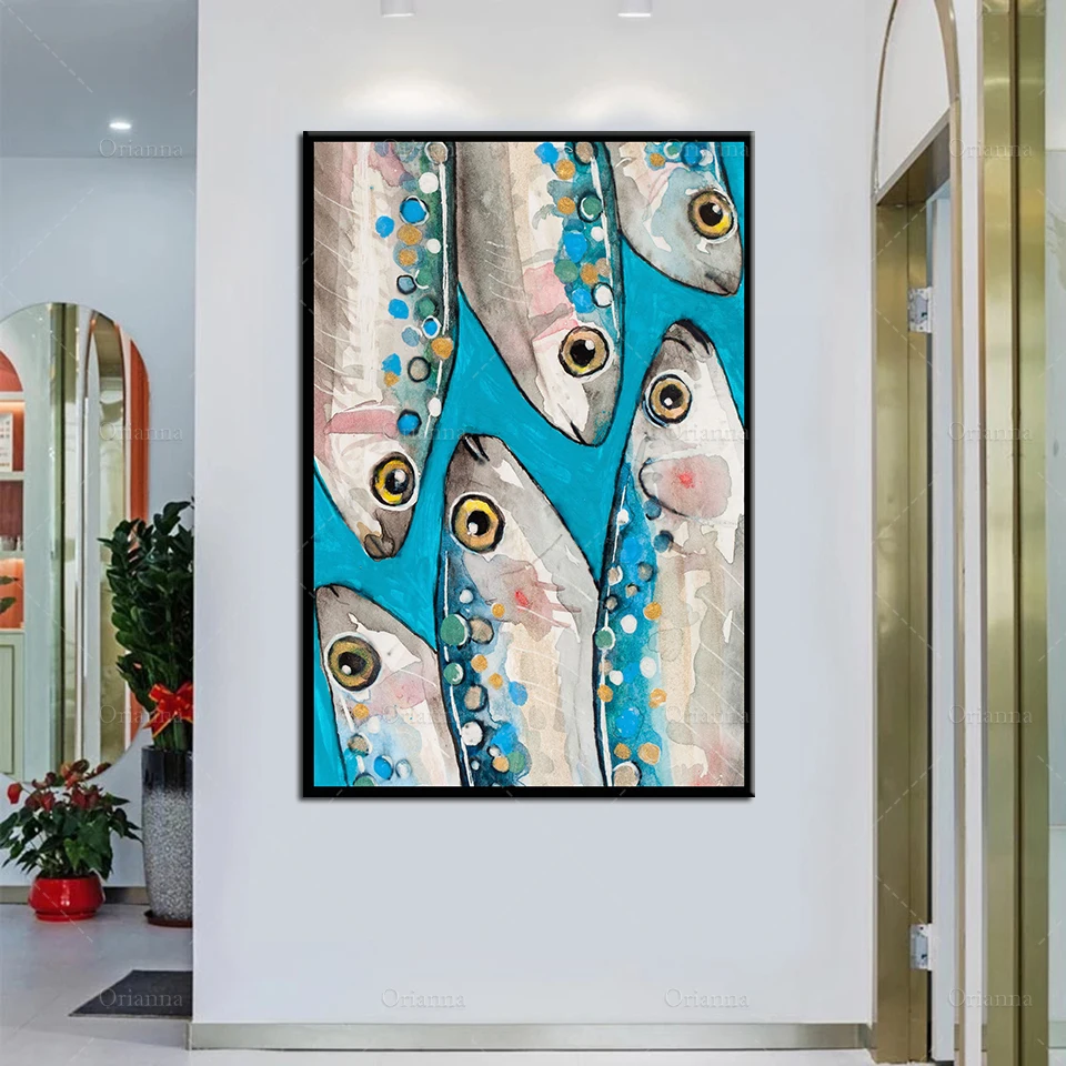 Fish Wall Art Oil Painting Posters and Prints on Canvas Wall Art Picture for Living Room Cuadros Home Decor
Fish Wall Art Oil Painting Posters and Prints on Canvas Wall Art Picture for Living Room Cuadros Home Decor