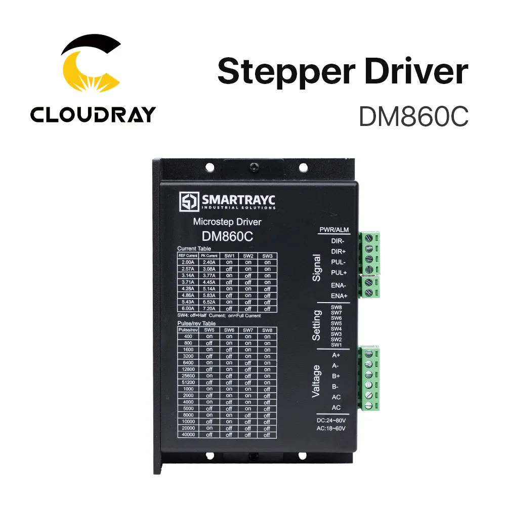 Двухфазный шаговый драйвер Cloudray DM860C выходное напряжение 18 60 В переменного тока и