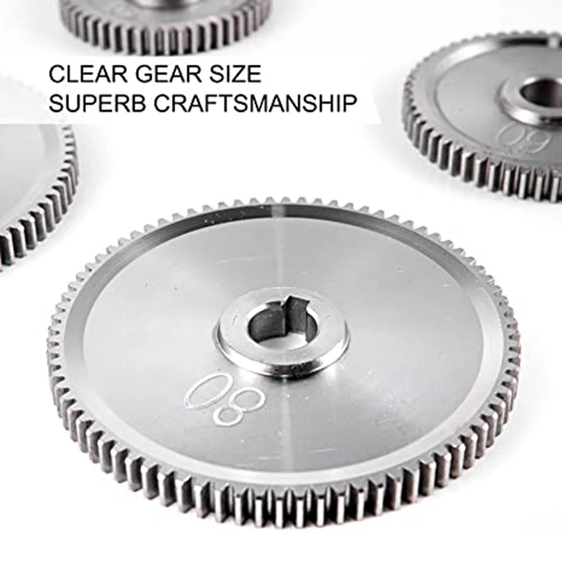 Metal Lathe Gears, Precise Mini Lathe Replacement Gears Including Box Gear Set, Belt Gear for CJ0618 Mini Lathes