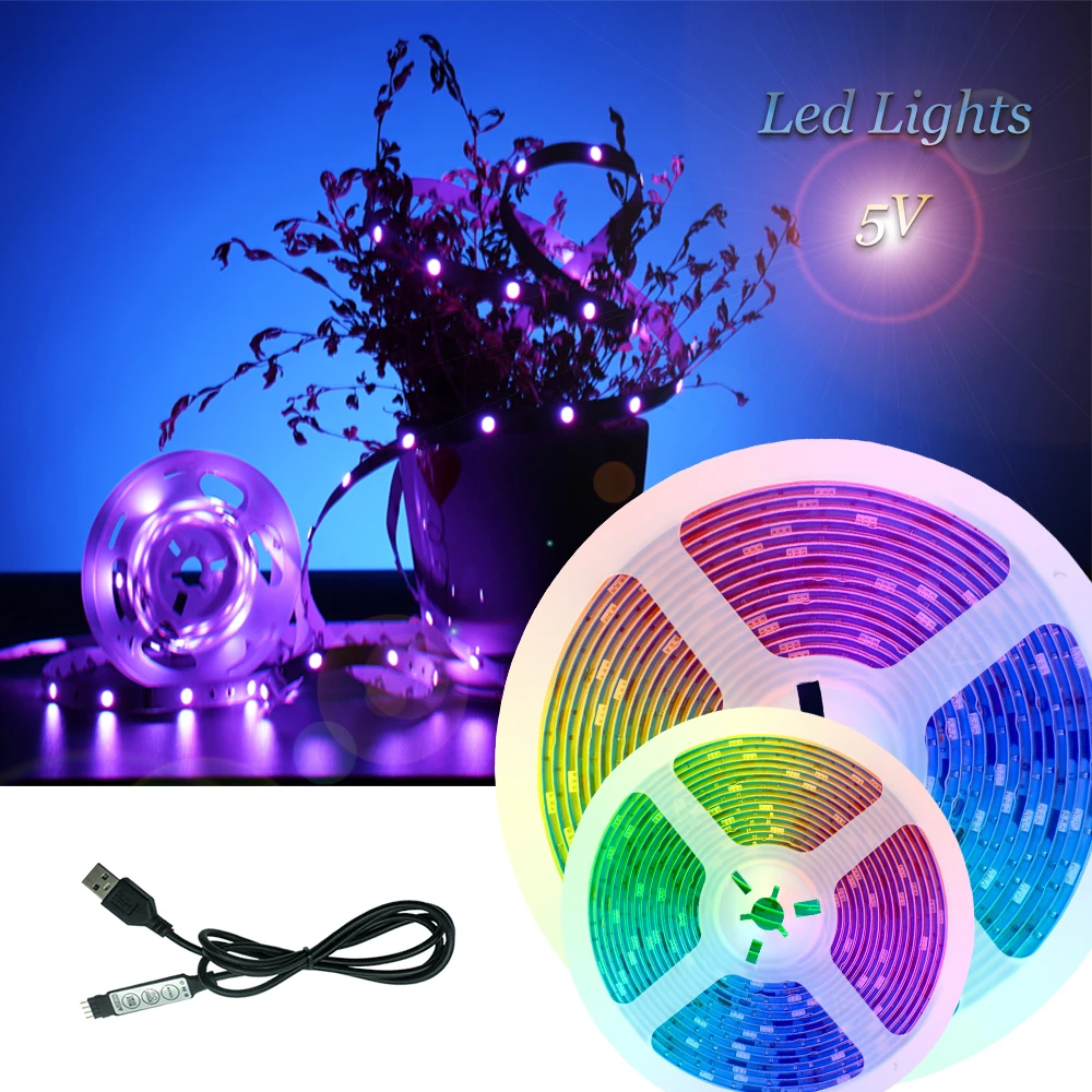 5V LED Strip Light Strips USB Cable 3 Key Control Diode 1M 2M 3M 4M 5M Night Decoration Flexible Luminous Desktop Screen blue
5V LED Strip Light Strips USB Cable 3 Key Control Diode 1M 2M 3M 4M 5M Night Decoration Flexible Luminous Desktop Screen blue