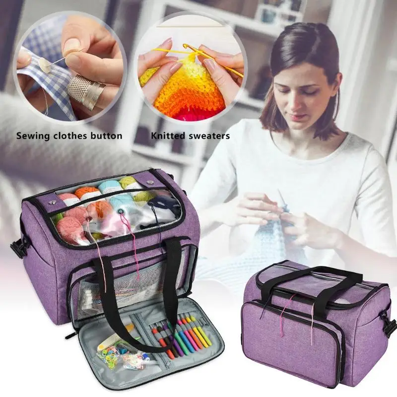 Storage Bag for Crochet Knitting Accessory Crochet Hooks Thread DIY Convenient Holder Wool Brooch Knitting Sewing Box 
Storage Bag for Crochet Knitting Accessory Crochet Hooks Thread DIY Convenient Holder Wool Brooch Knitting Sewing Box