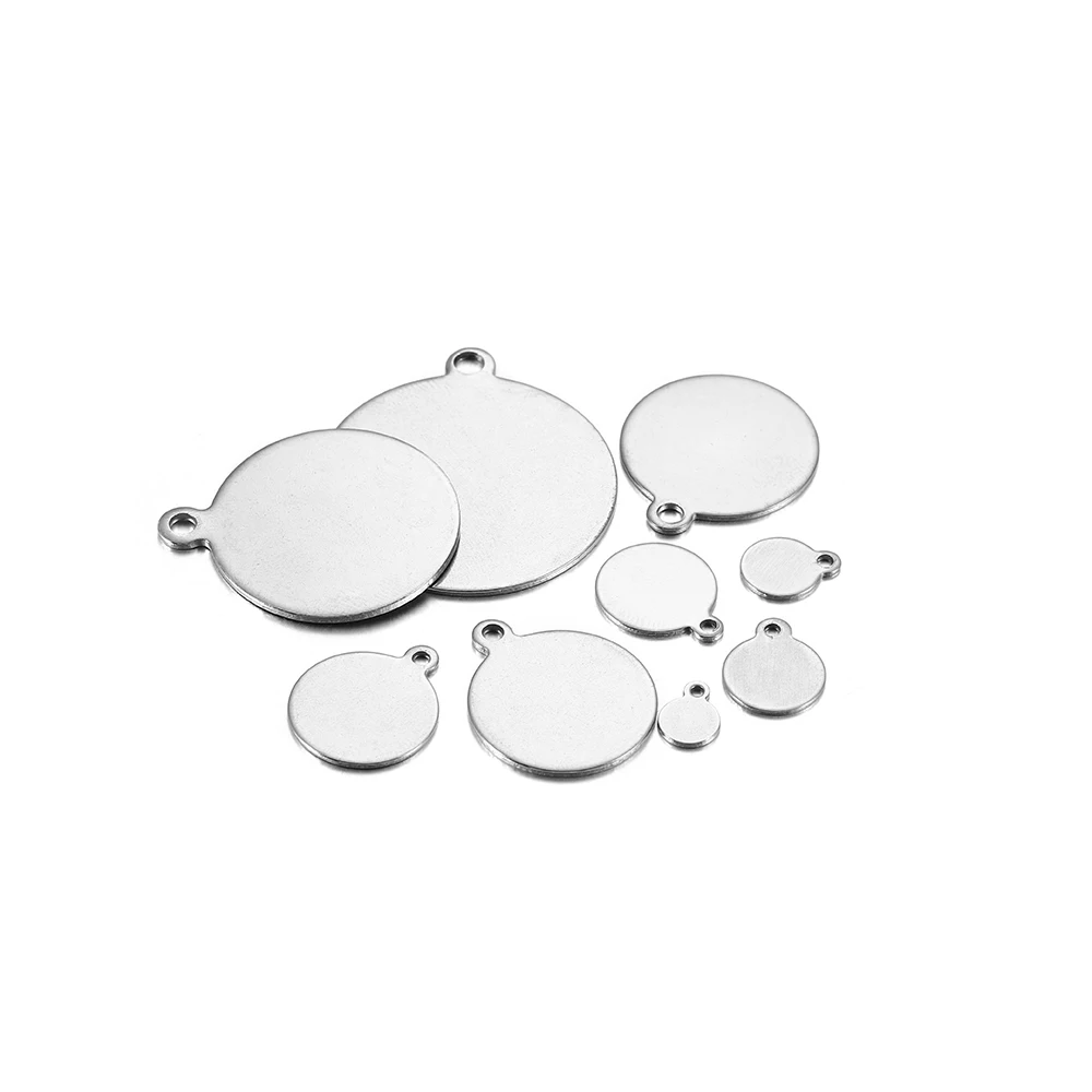 10-50pcs/lot 6-30mm Stainless Steel Round Disc Pendant Stamping Blank Charms Pendant for Hanging Dog Tag DIY Jewelry Accessories
10-50pcs/lot 6-30mm Stainless Steel Round Disc Pendant Stamping Blank Charms Pendant for Hanging Dog Tag DIY Jewelry Accessories