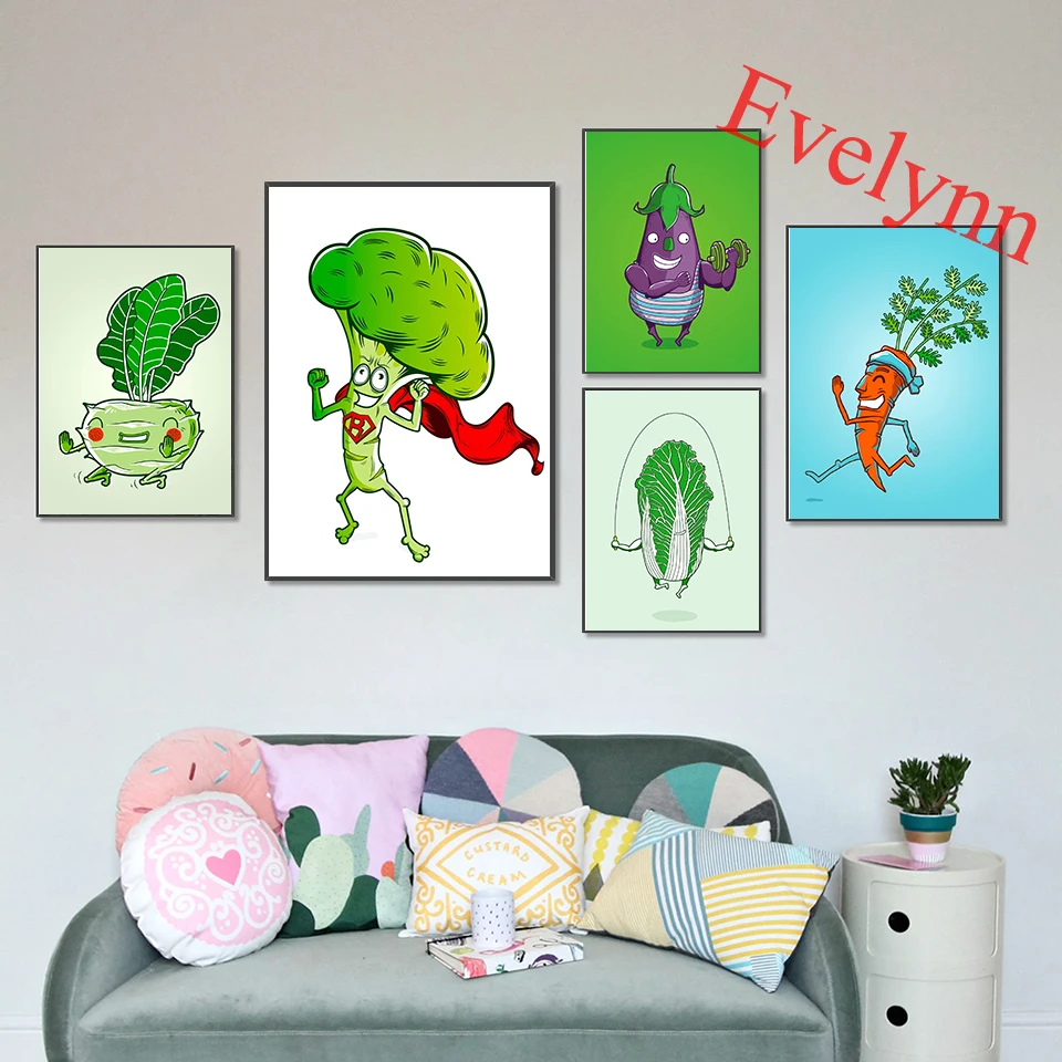 Funny Vegetables Movement Art Poster Broccoli Eggplant Kohlrabi Carrot Gym Decor Living Room Decor Canvas Nordic Wall Art Print
Funny Vegetables Movement Art Poster Broccoli Eggplant Kohlrabi Carrot Gym Decor Living Room Decor Canvas Nordic Wall Art Print