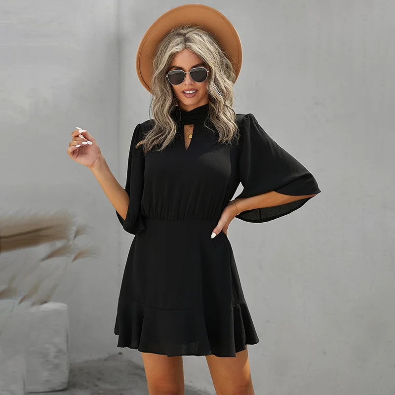 Women Dresses Summer 2021 ZA Vintage Bandage Boho Dress Black High Waist Skirt Y2k Sweetwear Office Professional Clothing
Women Dresses Summer 2021 ZA Vintage Bandage Boho Dress Black High Waist Skirt Y2k Sweetwear Office Professional Clothing