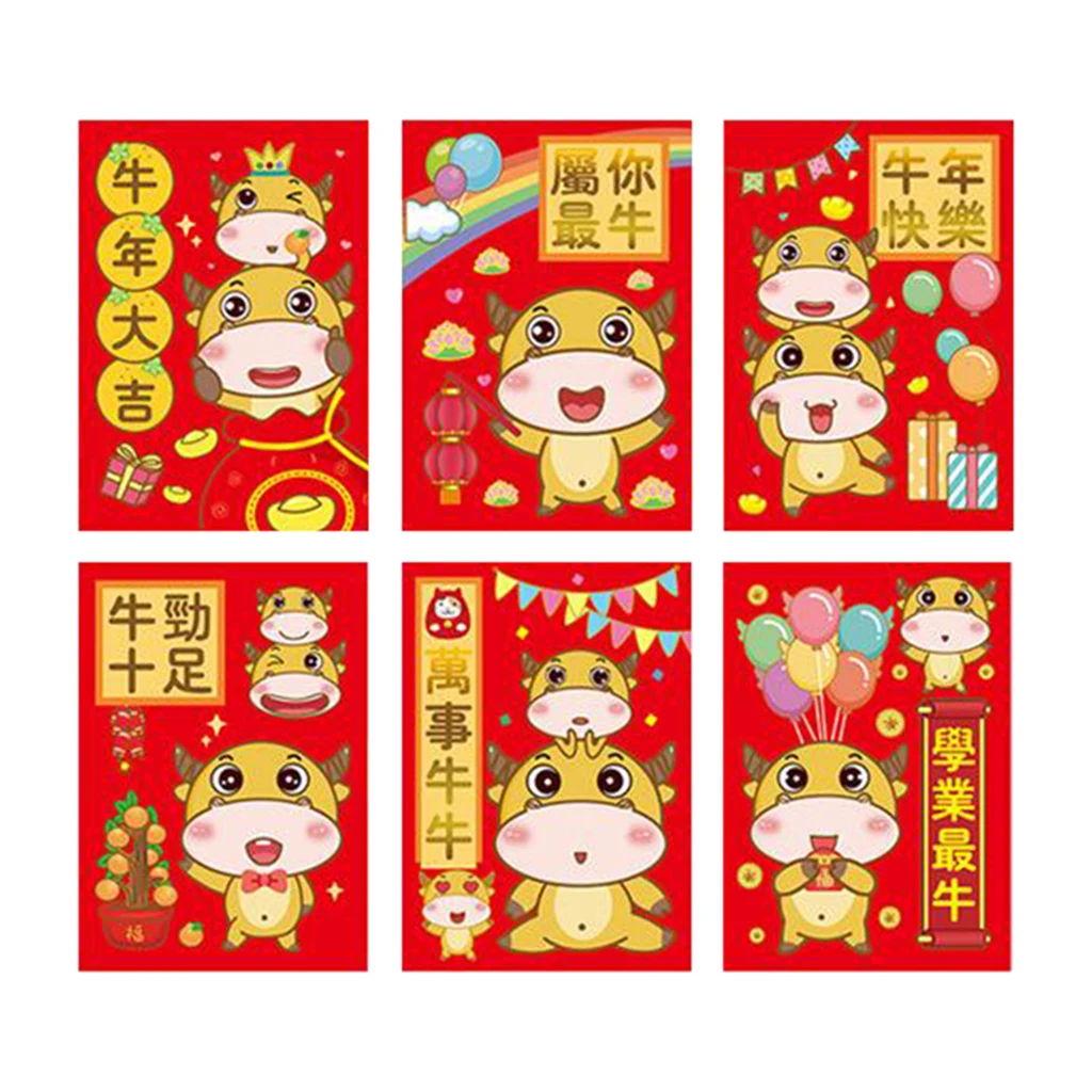 6 Pieces Chinese Red Envelopes Lucky Money Envelopes 2021 Chinese New Year Ox Year Envelope
6 Pieces Chinese Red Envelopes Lucky Money Envelopes 2021 Chinese New Year Ox Year Envelope