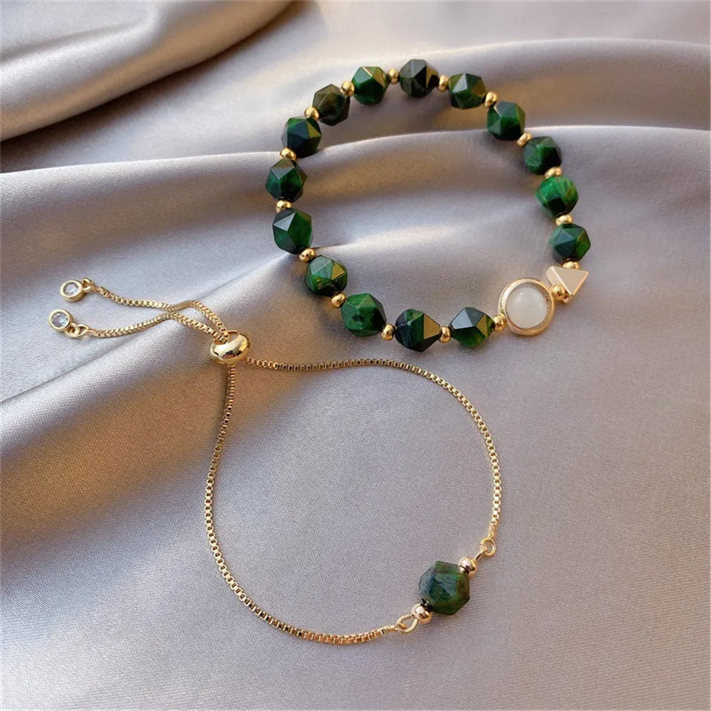 2pcs/set Adjustable Light Luxury Green Gem Stone Bracelet Female Korean Version Simple Personality Niche Design Bracelet Hot
2pcs/set Adjustable Light Luxury Green Gem Stone Bracelet Female Korean Version Simple Personality Niche Design Bracelet Hot