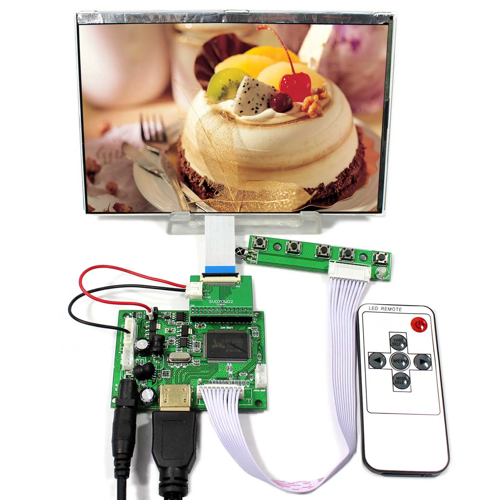 HD MI Controller Board VS-TY2660H-V1+ 7inch HSD070PWW1 C00 1280x800 690cd/m2 IPS lcd screen for Raspberry Pi
HD MI Controller Board VS-TY2660H-V1+ 7inch HSD070PWW1 C00 1280x800 690cd/m2 IPS lcd screen for Raspberry Pi