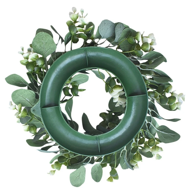 Round Artificial Green Eucalyptus Door Wreaths with White Flower Simulation Wild Leaves Garland Wreath Versatile Front Door
Round Artificial Green Eucalyptus Door Wreaths with White Flower Simulation Wild Leaves Garland Wreath Versatile Front Door