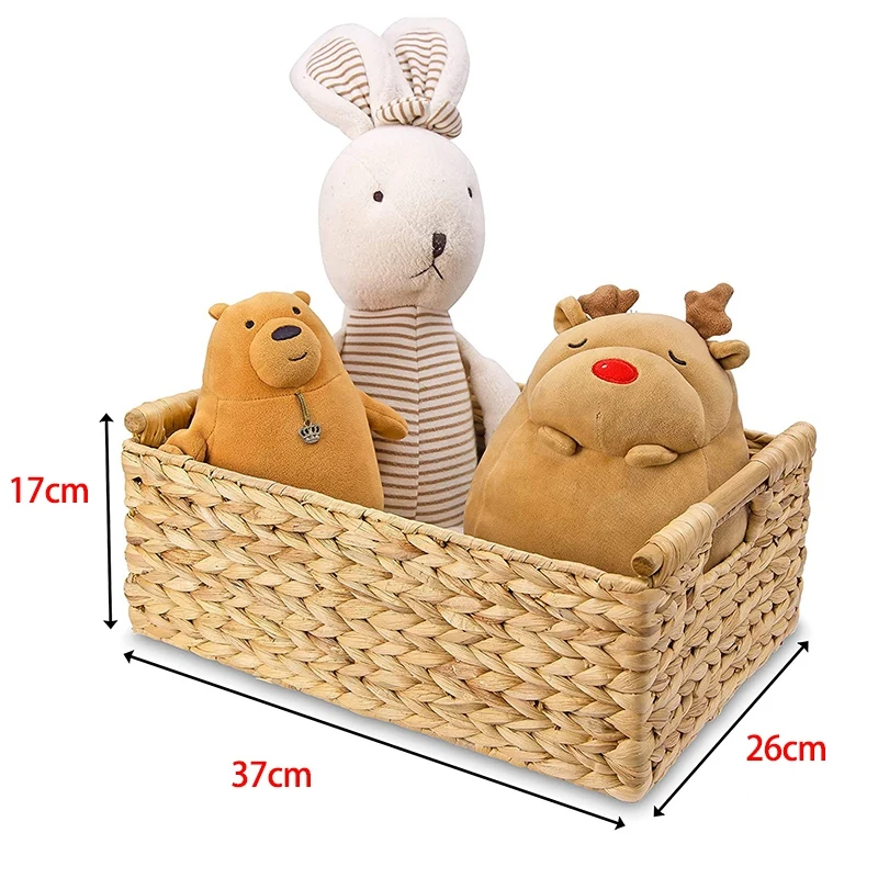 Wicker Basket Rectangular with Wooden Handles for Shelves,Water Hyacinth Basket Storage,Natural Baskets
Wicker Basket Rectangular with Wooden Handles for Shelves,Water Hyacinth Basket Storage,Natural Baskets