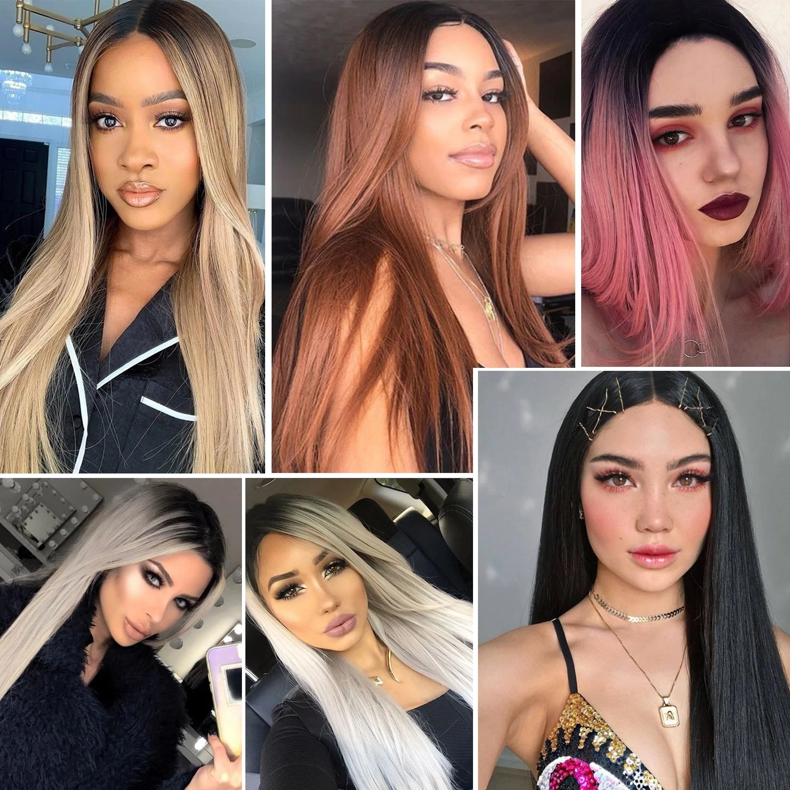 Long Straight Synthetic Wig for White/Black Women Nature Middle Part Wigs Mixed Blue Brown and Blonde Long Wigs
Long Straight Synthetic Wig for White/Black Women Nature Middle Part Wigs Mixed Blue Brown and Blonde Long Wigs