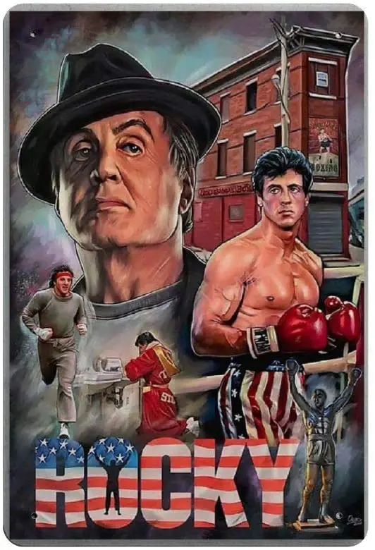 Vintage Poster Metal Sign - Rocky Balboa Metal Tin Sign Wall Decor 8x12 Inches 
Vintage Poster Metal Sign - Rocky Balboa Metal Tin Sign Wall Decor 8x12 Inches