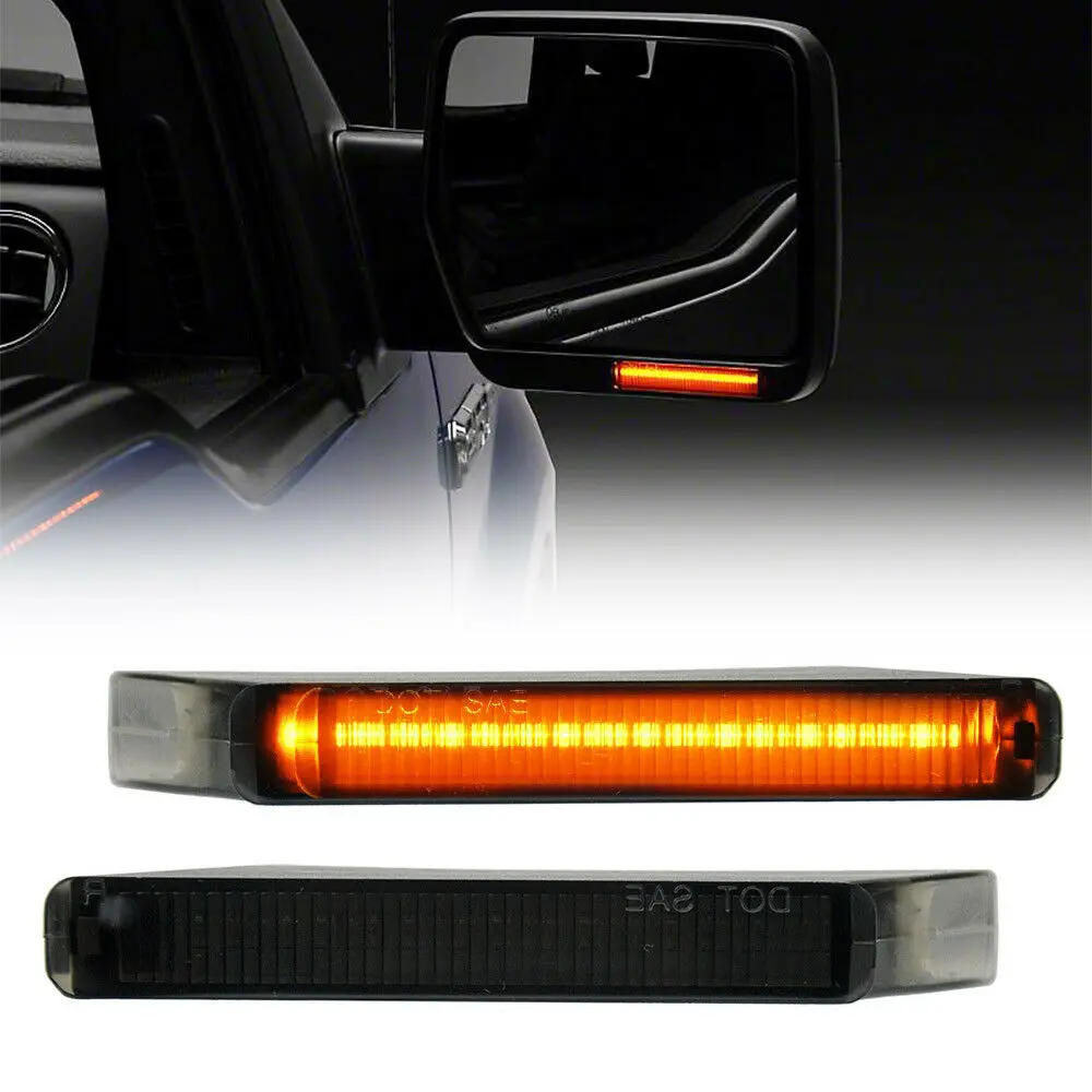 Янтарный светодиодный светильник бокового зеркала для 04-14 Ford F-150 10-14 Raptor Smoke Turn Signal