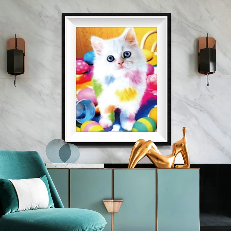 5D DIY Diamond Painting A Cute Cat Embroidery AB Drill Cross Stitch Animal Canvas Lace Mosaic Needlework Home Decor Gift
5D DIY Diamond Painting A Cute Cat Embroidery AB Drill Cross Stitch Animal Canvas Lace Mosaic Needlework Home Decor Gift