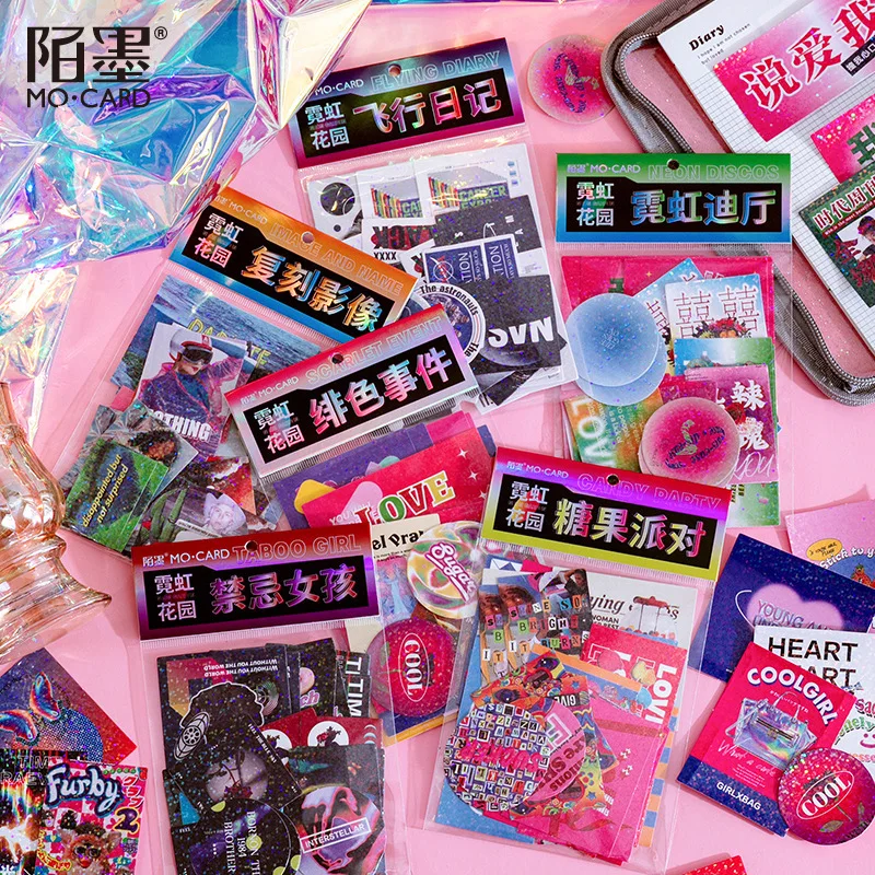 Korean cool laser sticker bag neon garden series creative ins hand tent DIY decorative stickers 45 pieces, 6 models anime decor
Korean cool laser sticker bag neon garden series creative ins hand tent DIY decorative stickers 45 pieces, 6 models anime decor