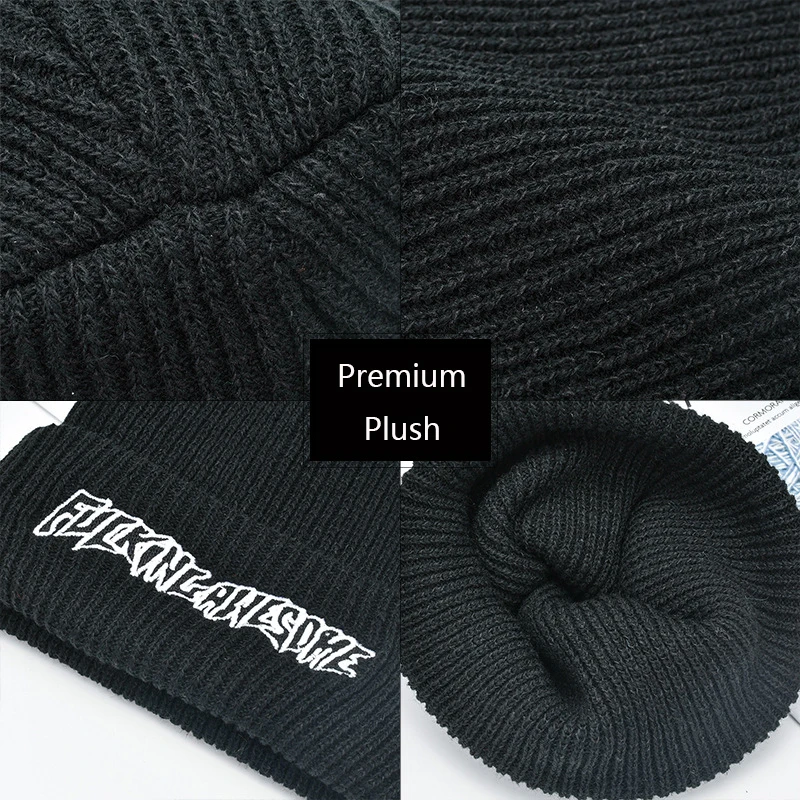 Letter Embroidery Knitted Hats Men And Women Couples Warm And Cold Hats Casual All-Match Woolen Hats Winter Brimless Beanies
Letter Embroidery Knitted Hats Men And Women Couples Warm And Cold Hats Casual All-Match Woolen Hats Winter Brimless Beanies