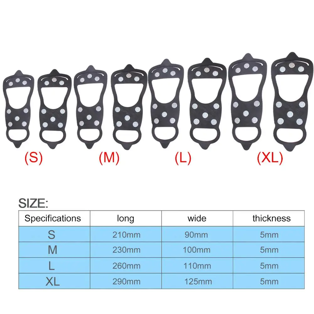 Hot Sale Fishing Lock Buckle Wear-resistant Not Easy to Fall Off 8 Teeth Shoe Spiked Grips Cleat Crampons Outdoor Climbing
Hot Sale Fishing Lock Buckle Wear-resistant Not Easy to Fall Off 8 Teeth Shoe Spiked Grips Cleat Crampons Outdoor Climbing