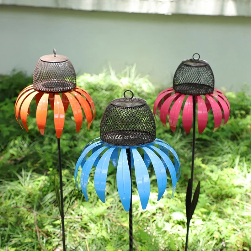 Metal Bird Feeder with Stand Orange Coneflower Standing Bird Feeder for Outdoors Anti Rust Weather Proof Garden Decoration
Metal Bird Feeder with Stand Orange Coneflower Standing Bird Feeder for Outdoors Anti Rust Weather Proof Garden Decoration