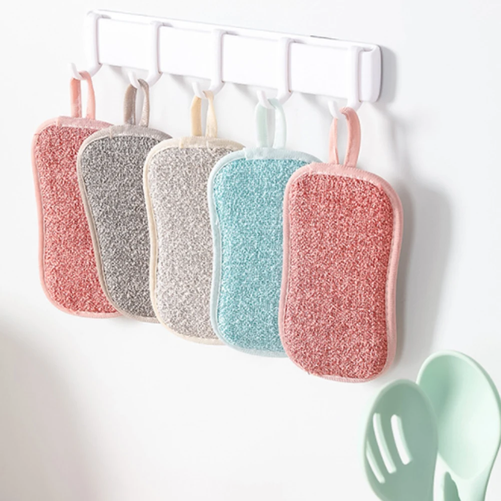 4Pcs Kitchen Dual-Sided Cleaning Sponge Scrub Scouring Sponge Durable Non-Scratch Scrubber with Lanyard for Dishes Pots Pans
4Pcs Kitchen Dual-Sided Cleaning Sponge Scrub Scouring Sponge Durable Non-Scratch Scrubber with Lanyard for Dishes Pots Pans