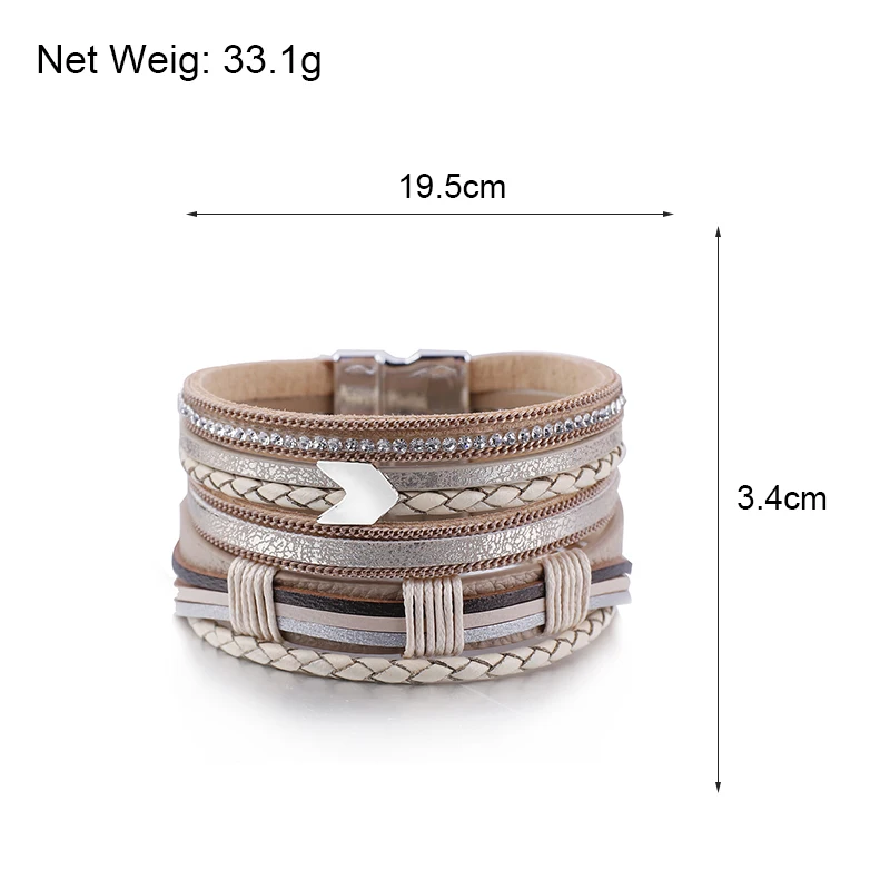 Amorcome Bohemian Braided Leather Bracelets for Women Fashion Metal Charm Wide Wrap Multilayer Bracelet Femme Party Jewelry
Amorcome Bohemian Braided Leather Bracelets for Women Fashion Metal Charm Wide Wrap Multilayer Bracelet Femme Party Jewelry