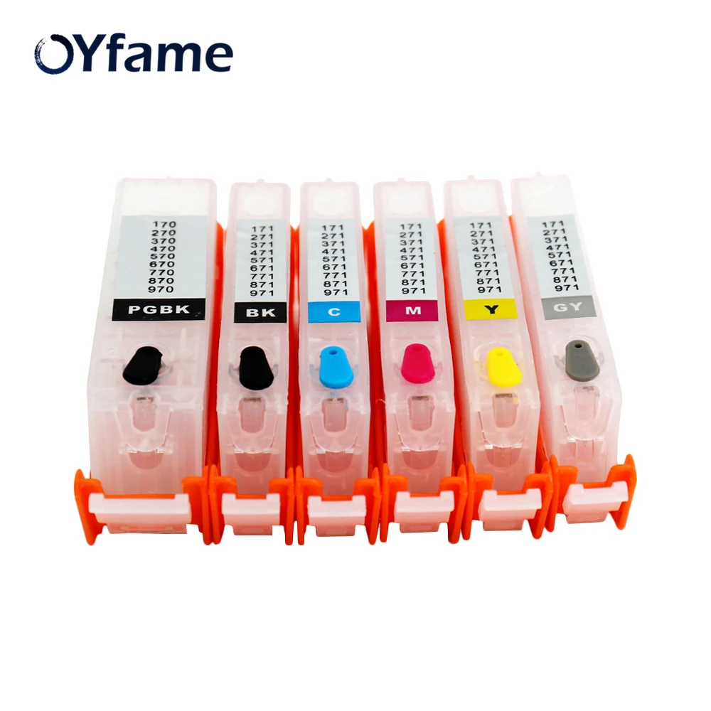 OYfame 6 цветов для Canon 970 971 чернильные картриджи с чипами ARC для принтера Canon MG7790 MG5795 MG5790
OYfame 6 цветов для Canon 970 971 чернильные картриджи с чипами ARC для принтера Canon MG7790 MG5795 MG5790
