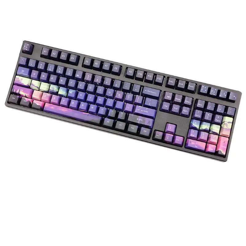 110 Keys OEM PBT Keycaps Full Set Mechanical Keyboard Keycaps 5 Sides Dye-Sublimation Purple Dawn Light Keycaps
110 Keys OEM PBT Keycaps Full Set Mechanical Keyboard Keycaps 5 Sides Dye-Sublimation Purple Dawn Light Keycaps