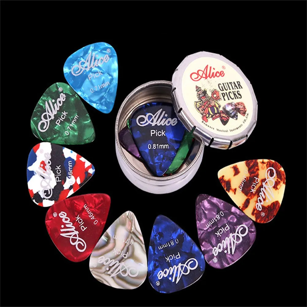 20pcs 0.46/ 0.71/0.81mm Electric Guitar Pick Plectrum Thin & Medium Colorful Celluloid Acoustic Guitar Picks In A Mini Metal Box
20pcs 0.46/ 0.71/0.81mm Electric Guitar Pick Plectrum Thin & Medium Colorful Celluloid Acoustic Guitar Picks In A Mini Metal Box