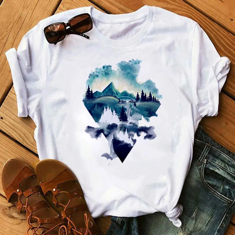 New Fashion Women Tshirt Female Harajuku T Shirt Woman Short Sleeve Tops Tee Summer Casual T-shirt Aesthetics Mountain Tshirt
New Fashion Women Tshirt Female Harajuku T Shirt Woman Short Sleeve Tops Tee Summer Casual T-shirt Aesthetics Mountain Tshirt