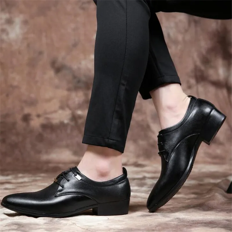 Large Size 38-48 Formal Leather Shoes for Men Wedding Dress Shoes Man Lace Up Pointed Toe Business Shoes Scarpe Eleganti Uomo
Large Size 38-48 Formal Leather Shoes for Men Wedding Dress Shoes Man Lace Up Pointed Toe Business Shoes Scarpe Eleganti Uomo
