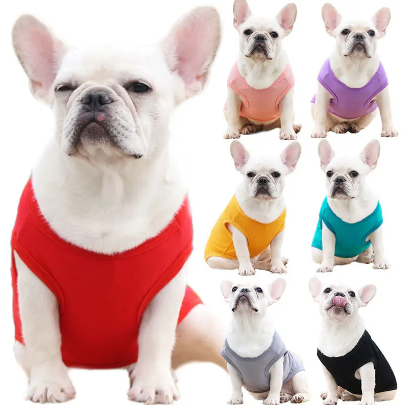 Summer Dog Shirt for Small Medium Dogs Solid Color Dog Vest Breathable Cat Bottoming T-Shirt French Bulldog Clothes Ropa Perro
Summer Dog Shirt for Small Medium Dogs Solid Color Dog Vest Breathable Cat Bottoming T-Shirt French Bulldog Clothes Ropa Perro