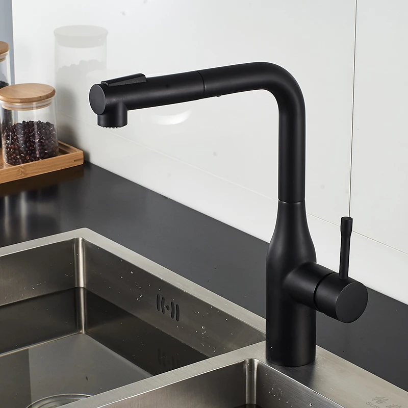 Black Kitchen Faucet Single Handle Pull Out Kitchen Single Hole Faucet Swivel Handle 360 Degree Water Mixer Faucet Mixer N22-043
Black Kitchen Faucet Single Handle Pull Out Kitchen Single Hole Faucet Swivel Handle 360 Degree Water Mixer Faucet Mixer N22-043