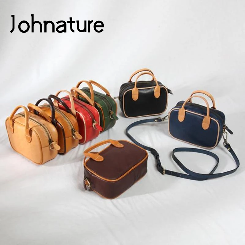 Johnature Simple Genuine Leather Women Handbag 2021 New Retro Handmade Nature Cowhide Shoulder Bag Solid Color Ladies Bags
Johnature Simple Genuine Leather Women Handbag 2021 New Retro Handmade Nature Cowhide Shoulder Bag Solid Color Ladies Bags