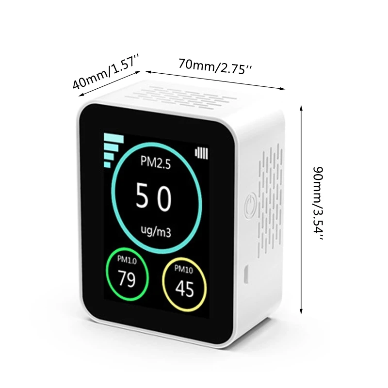 PM2.5 PM1.0 PM10 Haze Particle Detector Air Quality Tester Home Office Air Quality Monitor TFT Gas Analyzer Instrument
PM2.5 PM1.0 PM10 Haze Particle Detector Air Quality Tester Home Office Air Quality Monitor TFT Gas Analyzer Instrument