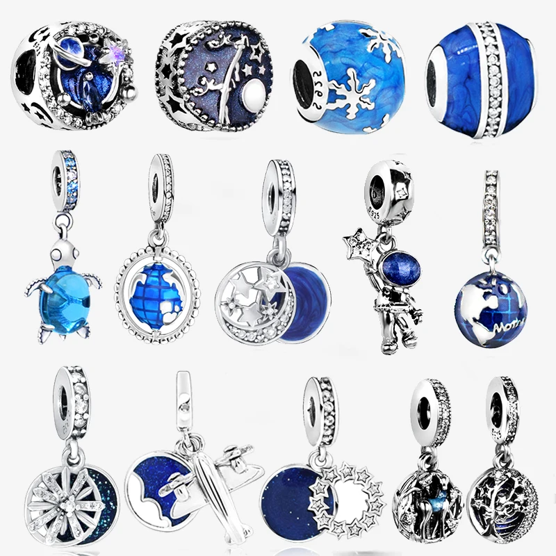 Winter 925 Sterling Silver Beads Blue Planet Dangle Sparkling Starry Sky Charm fit Original Pandora Bracelet Christmas Jewelry
Winter 925 Sterling Silver Beads Blue Planet Dangle Sparkling Starry Sky Charm fit Original Pandora Bracelet Christmas Jewelry