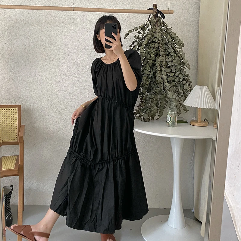 Casual White Dress For Women O Neck Short Sleeve Ankle Length Patchwork Minimalist Solid Dresses Female 2021 Clothes New
Casual White Dress For Women O Neck Short Sleeve Ankle Length Patchwork Minimalist Solid Dresses Female 2021 Clothes New