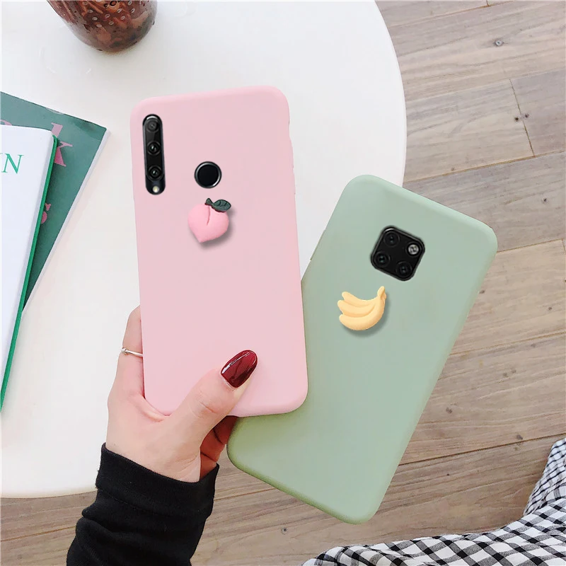 Милый 3D фруктовый чехол для huawei mate 30 20 20X10 9 lite pro прекрасный силиконовый яркий цвет