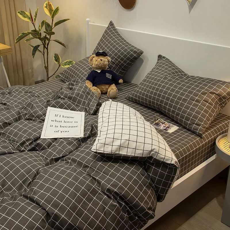 3/4PCS Simple Style Cotton Bedding Set Duvet Cover Bed Sheet Pillowcase Sigle Queen King Size Bed Sheet Set Slipcover Home Decor
3/4PCS Simple Style Cotton Bedding Set Duvet Cover Bed Sheet Pillowcase Sigle Queen King Size Bed Sheet Set Slipcover Home Decor