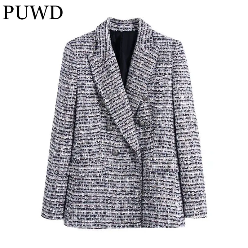 PUWD Casual Women V Neck Slim Blazer 2021 Autumn Fashion Ladies High Street Vintage Blazer Female Textured Blazer Top
PUWD Casual Women V Neck Slim Blazer 2021 Autumn Fashion Ladies High Street Vintage Blazer Female Textured Blazer Top