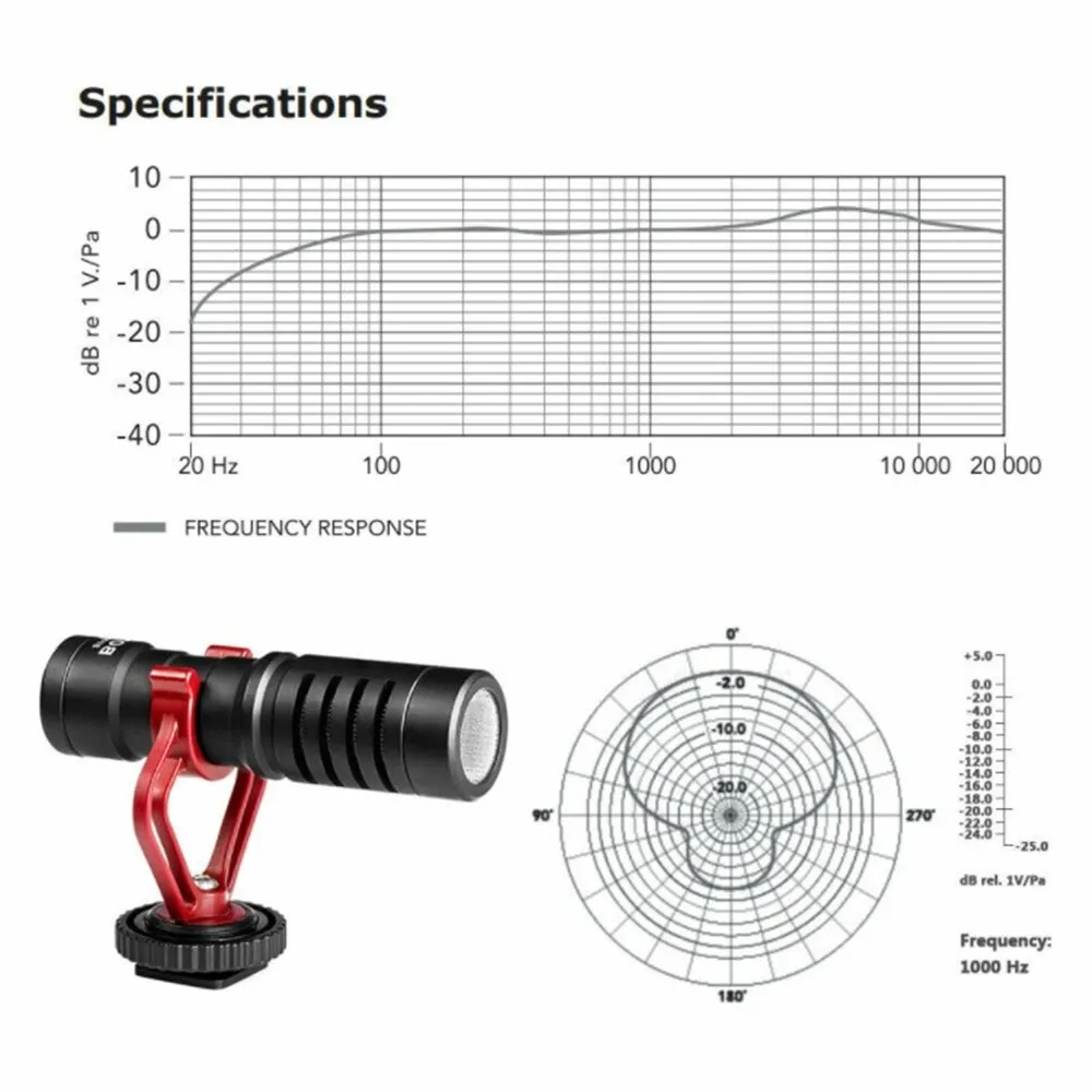 Universal Cardioid Condenser Video Microphone For DSLR Camera Smartphones Camcorders Audio Recorders Shockproof Mount Outdoor
Universal Cardioid Condenser Video Microphone For DSLR Camera Smartphones Camcorders Audio Recorders Shockproof Mount Outdoor