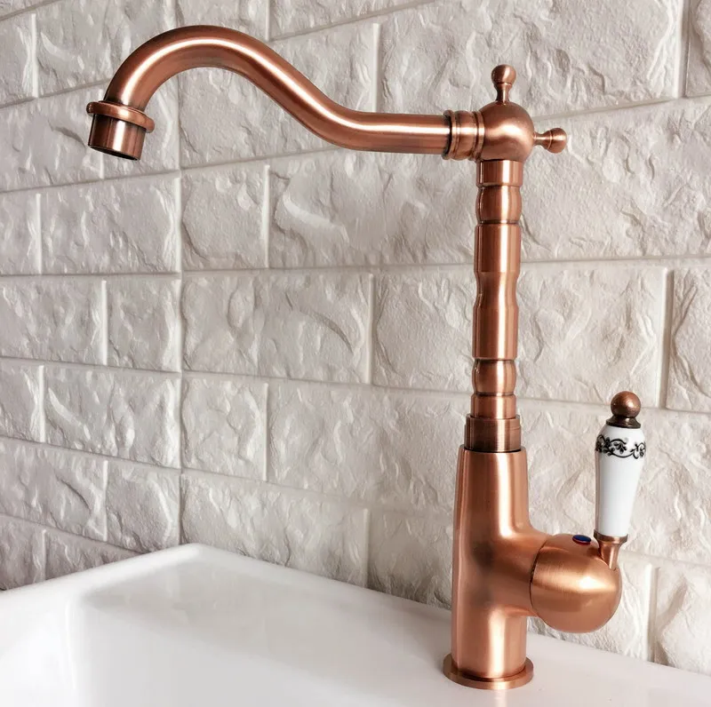 Kitchen Faucet Antique Red Copper 360 Degree Swivel Ceramic Single Handle Bathroom Basin Sink Mixer Tapd Lnf412
Kitchen Faucet Antique Red Copper 360 Degree Swivel Ceramic Single Handle Bathroom Basin Sink Mixer Tapd Lnf412