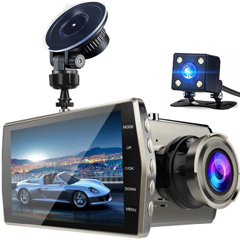 Автомобильный видеорегистратор, видеорегистратор 4 дюйма Full HD 1080P IPS с двумя объективами, видеорегистратор с передней и задней камерой ночно...
Автомобильный видеорегистратор, видеорегистратор 4 дюйма Full HD 1080P IPS с двумя объективами, видеорегистратор с передней и задней камерой ночно...