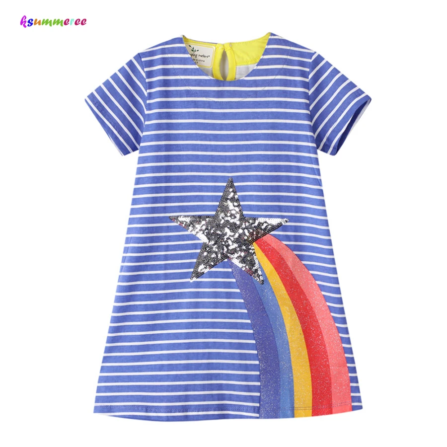 Kids Dresses for Girls Unicorn Vestidos Brand Summer Baby Girl Clothes Short Sleeve Rainbow Applique Girls Cotton Tunic Dress
Kids Dresses for Girls Unicorn Vestidos Brand Summer Baby Girl Clothes Short Sleeve Rainbow Applique Girls Cotton Tunic Dress